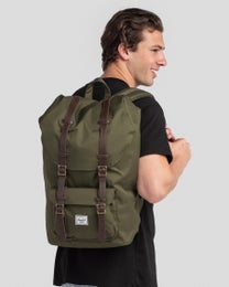 -16% | Herschel Little America Mid reppu 21L (15") | Ivy green