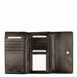 A. Eriksson Oy Rosala Rose, iso nahkalompakko isolla ajokorttipaikalla, musta