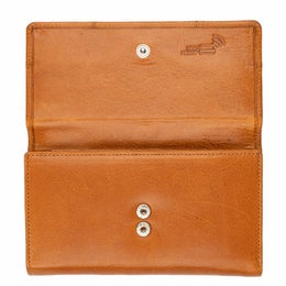 A. Eriksson Oy Rosala Rose, iso nahkalompakko isolla ajokorttipaikalla, konjakki