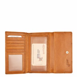 A. Eriksson Oy Rosala Rose, iso nahkalompakko isolla ajokorttipaikalla, konjakki