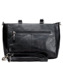 A. Eriksson Oy, Nagu Nava | Nahkainen olkalaukku (sis. pitk&auml;n hihnan), musta