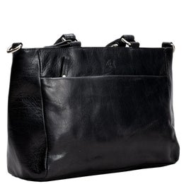 A. Eriksson Oy, Nagu Nava | Nahkainen olkalaukku (sis. pitk&auml;n hihnan), musta