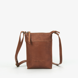 House of Nordic nahkainen k&auml;nnykk&auml;laukku/pikkulaukku | 3030098 konjakinruskea