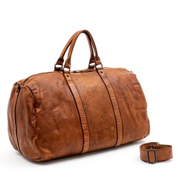 Gianni Conti Oliver - Nahkainen matkakassi (50cm), konjakki