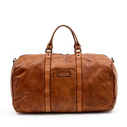 Gianni Conti Oliver - Nahkainen matkakassi (50cm), konjakki