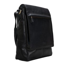 A. Eriksson Oy, Poikko Peetu | Nahkainen l&auml;pp&auml;laukku, musta