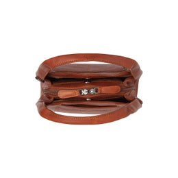 The Chesterfield Brand, Lunera - Nahkainen k&auml;silaukku (sis. pitk&auml;n hihnan), konjakki