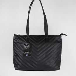 Pigeon Collection - tikkikoristeinen olkalaukku (sis. pitk&auml;n hihnan) | 41270K musta