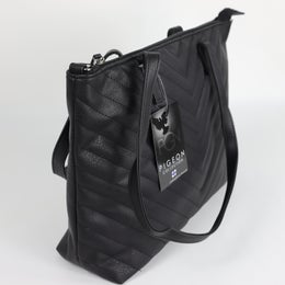 Pigeon Collection - tikkikoristeinen olkalaukku (sis. pitk&auml;n hihnan) | 41270K musta