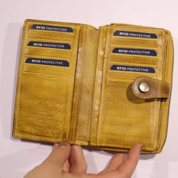 Old West naisten RFID-lompakko | 938 tummankeltainen