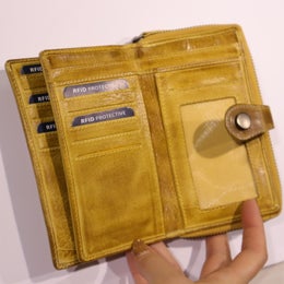 Old West naisten RFID-lompakko | 938 tummankeltainen