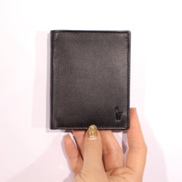 Happy Wallet nahkainen RFID-pikkulompakko | 03 musta