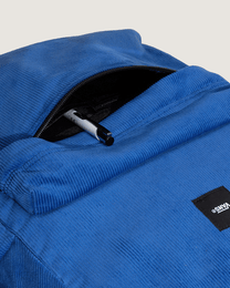 VANS | Old Skool Sport reppu, vakosamettia (pc 15") 22L | S&auml;hk&ouml;nsininen, ruskea pohja