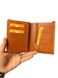 Virgo keskikokoinen RFID-nahkalompakko 26299 konjakinruskea