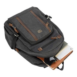 Troop London - Canvaskankainen reppu (PC 14") | 0256 musta