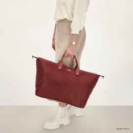 Charm London | Kankainen iso matkakassi, burgundy