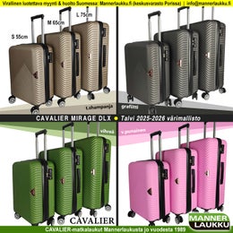 Cavalier MIRAGE DLX 2026 | Matkalaukku 75cm, laajennettava  (97-106L) | T.shampanja