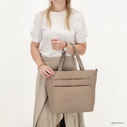 Beagles | Olkalaukku turvavetoketjulla, taupe