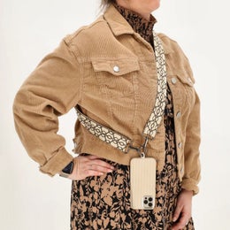 Beagles | Olka-/k&auml;nnykk&auml;hihna (pituus 140cm, leveys 3,7cm), tummanruskea/kuosi