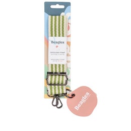 Beagles | Olka-/k&auml;nnykk&auml;hihna (pituus 140cm, leveys 3,7cm), vihre&auml; raita