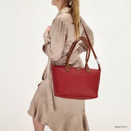 Charm London | Olkalaukku (PC 14"), sis. pitk&auml;n hihnan | Viininpunainen