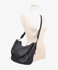 House of Sajaco nahkainen keskikokoinen olkalaukku | 3030122 musta