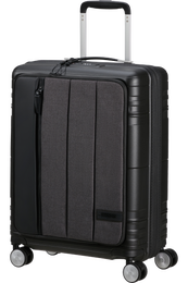 American Tourister Hello Cabin | Lentolaukku etutaskulla 55cm (39-45L, 2,8kg) | Harmaa