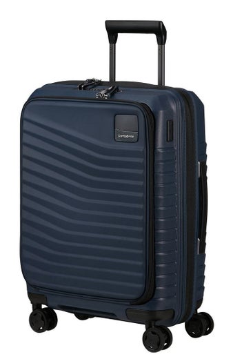 Samsonite Intuo Easy Access | Lentolaukku etutaskulla 55cm, laajennettava (42-48L, 2,7kg) | Blue nights