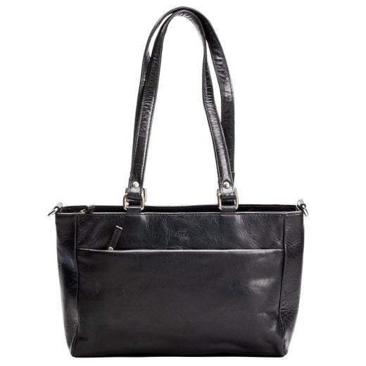 A. Eriksson Oy, Nagu Nava | Nahkainen olkalaukku (sis. pitk&auml;n hihnan), musta