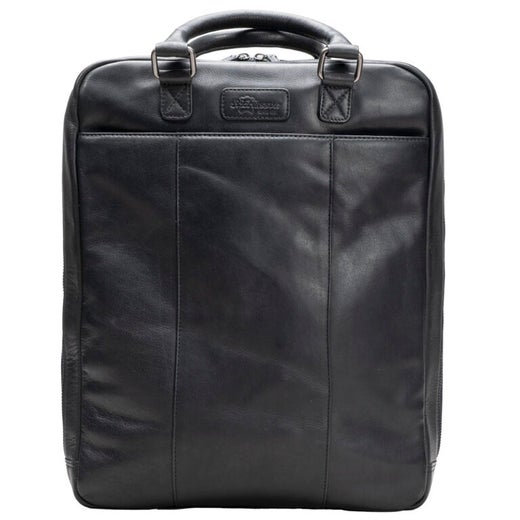 A. Eriksson Oy  | Nahkainen matkareppu 40x30x15cm Ecker&ouml;, Eliel  (15.6" tietokone),  musta