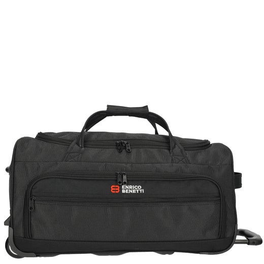 Enrico Benetti | Matkakassi py&ouml;rill&auml; (51L) | 35333 mustavalkoinen