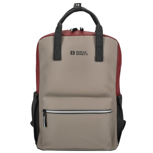 Enrico Benetti | Vedenpit&auml;v&auml; Finnair 40cm matkareppu, taupe-burgundy