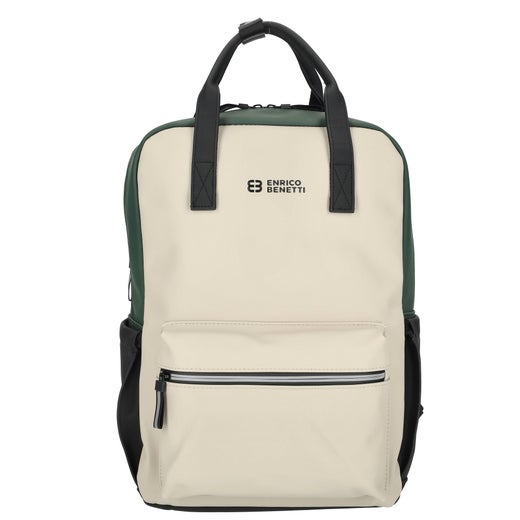 Enrico Benetti | Vedenpit&auml;v&auml; Finnair 40cm matkareppu, beige-vihre&auml;