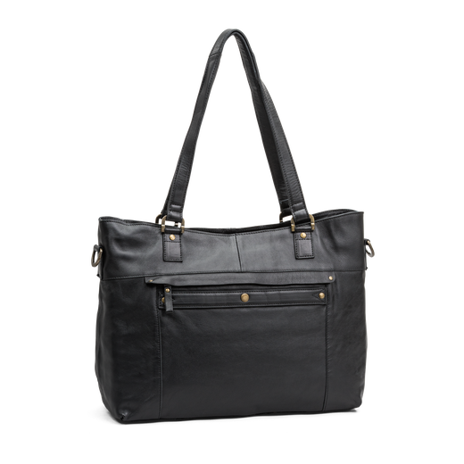 House of Sajaco nahkainen olkalaukku (tietokoneosasto 14") | 3030050, musta