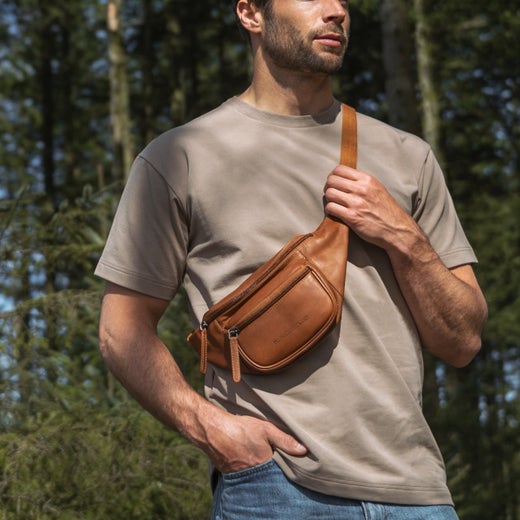 The Chesterfield Brand, Jack | Antiikkinahkainen vy&ouml;laukku / Crossbody-laukku, konjakinruskea