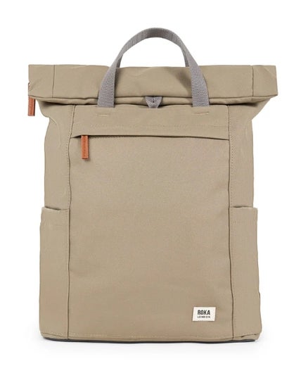 Roka London Finchley A LARGE - ekologinen reppu (17,3"), taupe