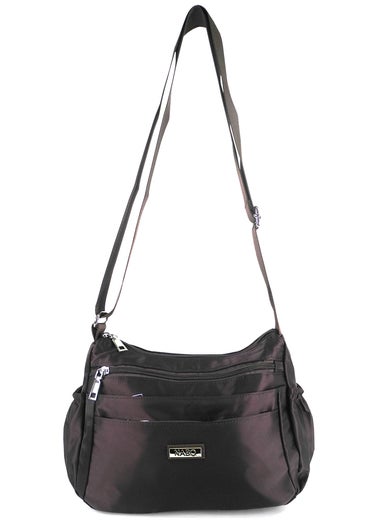 NABO monilokeroinen kangaslaukku | 2252 tummanruskea