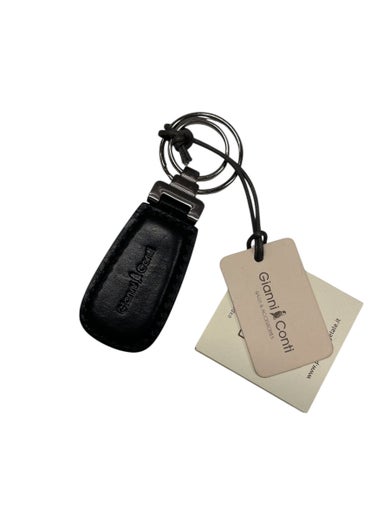 Gianni Conti | Nahkainen avaimenper&auml;, musta