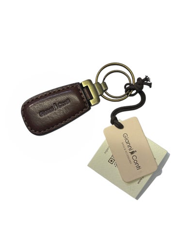 Gianni Conti | Nahkainen avaimenper&auml;, tummanruskea