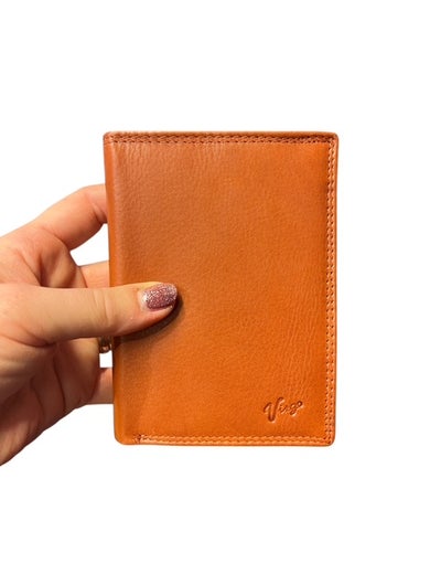 Virgo keskikokoinen RFID-nahkalompakko 26299 konjakinruskea