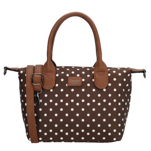 Charm London | K&auml;silaukku (sis. pitk&auml;n hihnan), ruskea pallo