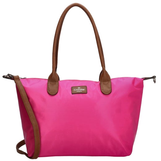 Charm London | Olkalaukku (PC 14"), sis. pitk&auml;n hihnan | Fuksia