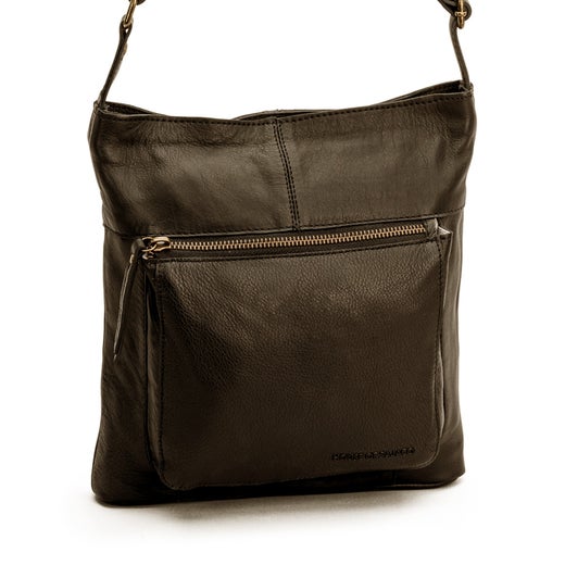 House of Nordic nahkainen olkalaukku | 3030004 tummanruskea